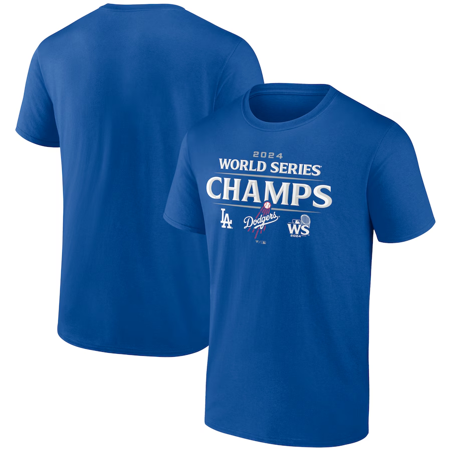 Men Los Angeles Dodgers 2024 MLB World Series Champions blue T shirts style 3